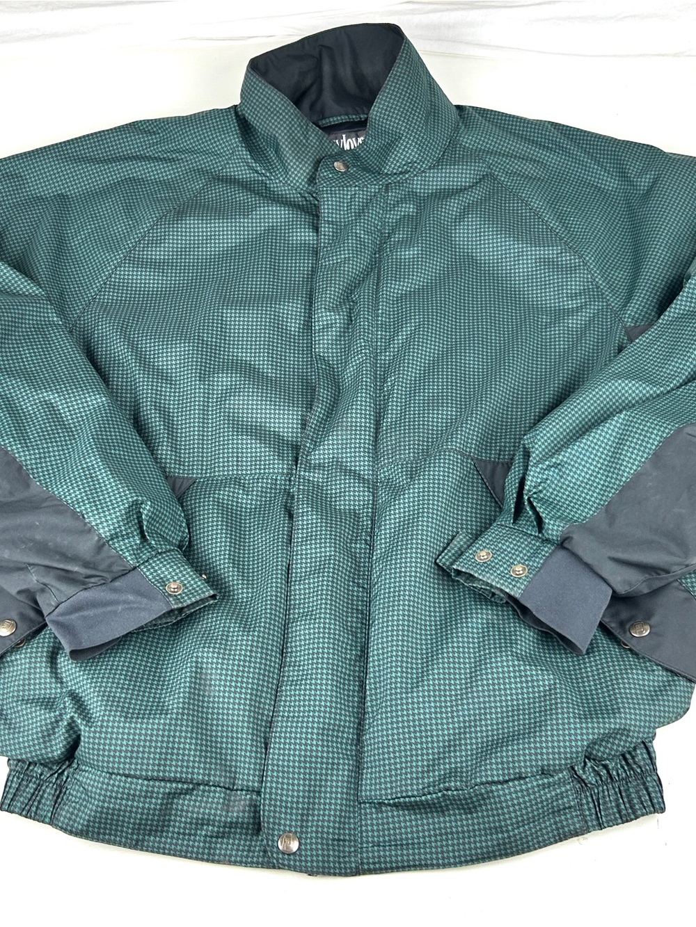 FootJoy DryJoys Jacket Men's Large Dual Layer Green Windbreaker Golf Full Zip
